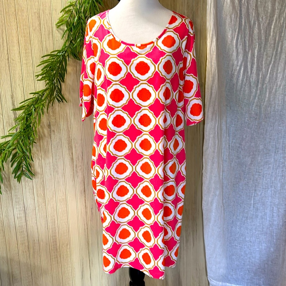 Mud Pie Lily Sheath Dress, Lightweight Polyester, Fully Lined, Large, NWOT